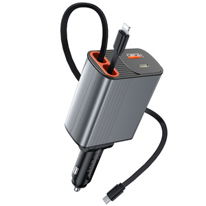 Cargador <span class=keywords><strong>de</strong></span> Coche 4 en 1 <span class=keywords><strong>de</strong></span> 78W al por Mayor <span class=keywords><strong>de</strong></span> Fábrica con Cable Retráctil USB Tipo C, Cargador Rápido <span class=keywords><strong>para</strong></span> Teléfono, <span class=keywords><strong>el</strong></span> Más Vendido <span class=keywords><strong>para</strong></span> <span class=keywords><strong>iPhone</strong></span> Pro Max - Product Image 3