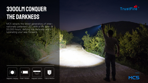 TrustFire Đèn Pin LED Từ Tính MC5 Đèn Pin EDC 3300Lm Led Mạnh Nhất Đèn Pin Sạc Được 21700 Đèn Pin Thịt - Product Image 4