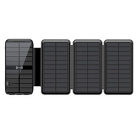 Nouvelle Banque d'alimentation solaire pliable à charge rapide PD20W 20000mAh grande capacité avec charge sans fil, fabriquée en Chine, modèle 2025