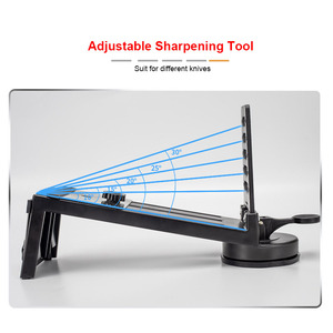 Tijeras de molienda de piedra de afilar de ángulo <span class=keywords><strong>fijo</strong></span>, sistema de afilado, Kit de afilador de cuchillos de ángulos ajustables con 3 placas de diamante - Product Image 2