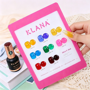 UV Gel Polish Set 8 Colors Jelly Gel Self-Leveling Non-Toxic Everyday Nail Gel <b>Candy</b> Jelly Nail Gel Set ODM - Product Image 3