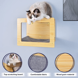 Stylish Unique Wall-Mounted <b>House</b> Wooden Hammock <b>Bed</b> for Cats Pet <b>Beds</b> - Product Image 6