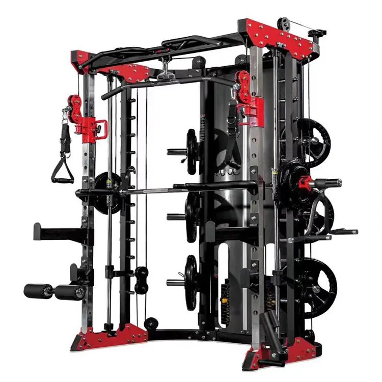 DETI อุปกรณ์ออกกำลังกายใหม่ Smith Machine 2022เครื่องแร็คหมอบเทรนเนอร์มัลติฟังก์ชั่น