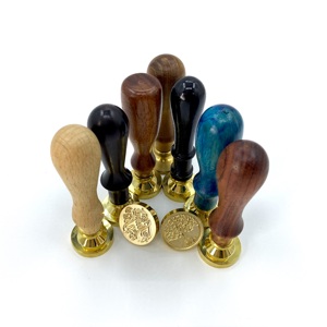 Bằng Gỗ Sáp Con Dấu Tem Tùy Chỉnh Khắc Brass Đầu Niêm Phong Sáp Xử Lý Cho Lời Mời Đám Cưới - Product Image 4