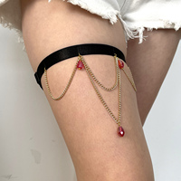 Summer Beach Sexy Multilayer Tassel Thigh Leg Body Chain Beach 3 Layers Jewelry Belly Body Chains Waist Link Necklace for Women
