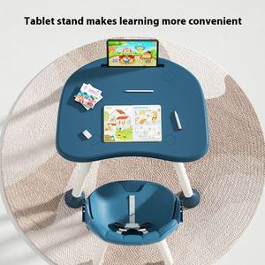 Table à manger et chaise en plastique pliable et pratique deux en un Mobilier d'apprentissage multifonctionnel pour bébés et enfants - Product Image 3