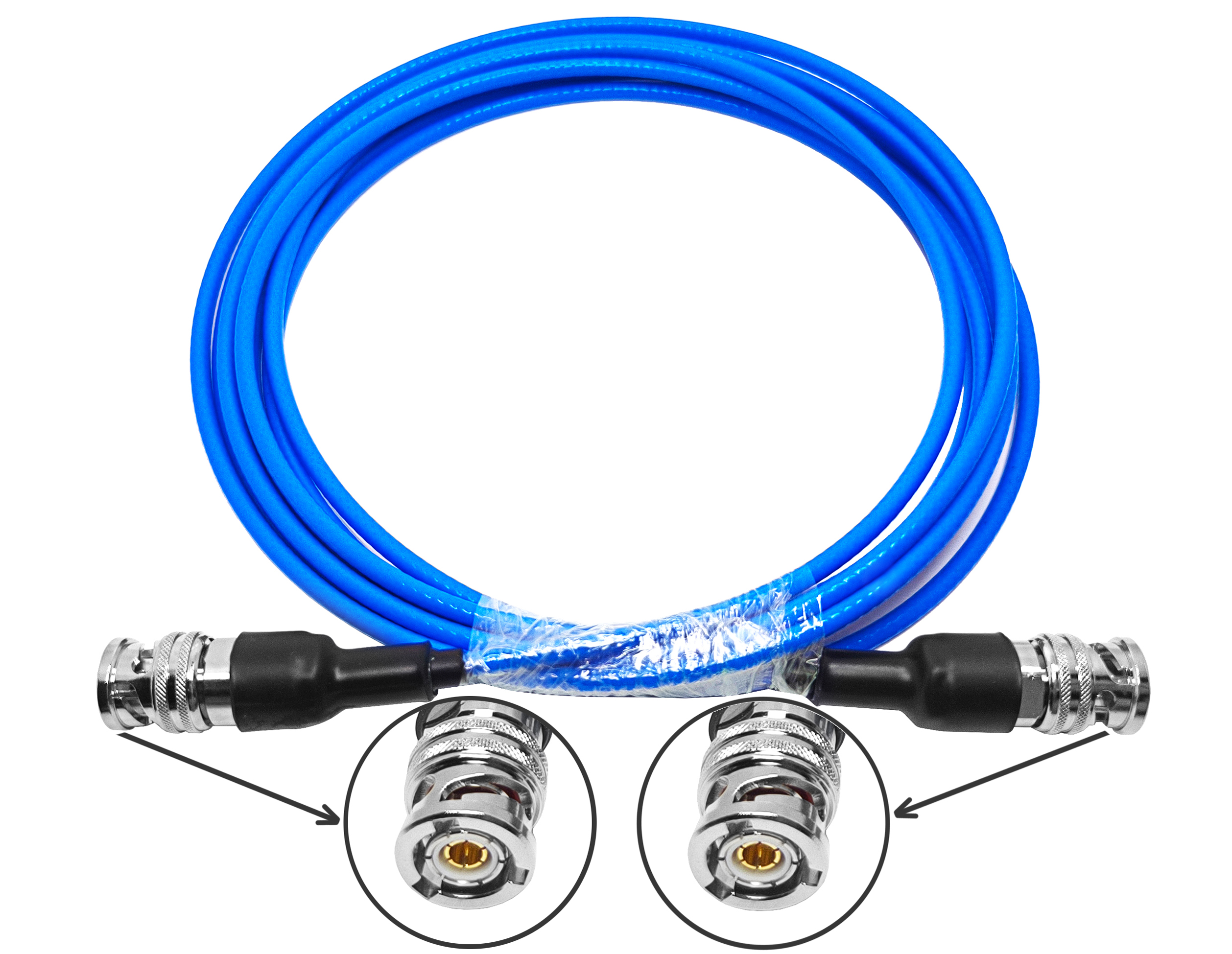 Venice, Transit, Stream,Jet Red 4枚セット Triax 3-Slot Triaxial TRB Male BNC JJ PL75-47 Coaxial Cable