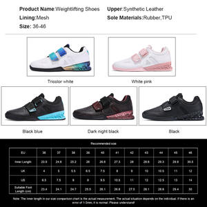 Zapatos profesionales de levantamiento de pesas antideslizantes Powerlifting Squat Sneakers para hombres Entrenamiento de gimnasia - Product Image 4