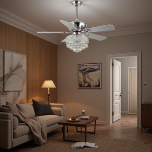 Ventilateur de plafond LED avec lumière, décoration de chambre, 3 températures de couleur, moteur BLDC, 5 pales, télécommande - Product Image 3