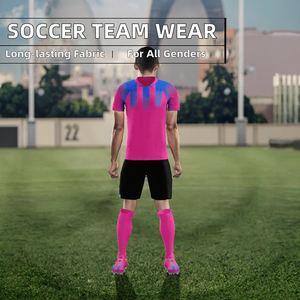 Ensemble de maillots de football personnalisés en sublimation, uniforme d'entraînement, coupe automatisée, vêtements de sport pour clubs et équipes - Product Image 3