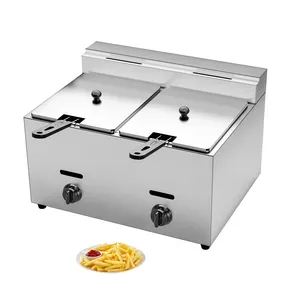 12L Gas Deep Fryer machine Fried Chicken French Fries deep fryer Commercial Restaurant Tabletop fryer equipment