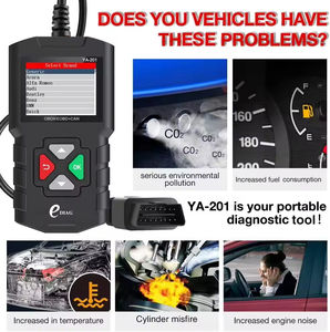 Lector de código automático YA201 OBD2, herramienta profesional de diagnóstico de coche con <span class=keywords><strong>actualizaciones</strong></span> gratuitas, 1 año de garantía, Analizador de motor de idioma Inglés - Product Image 2