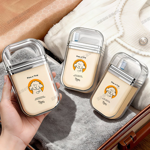 Travel Toothbrush Cup Set Portable ABS Toothpaste Holder With Lid For Adults Travel Oral Care Storage Box - Product Image 3