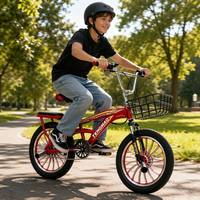 Bicicleta Infantil BMX TENGMAO con Canasta y Asiento Trasero, Llantas Magnéticas Rojas de 16, 18 y 20 Pulgadas, Duradera, en Oferta, Disponible
