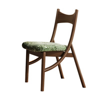 Chaise de salle à manger d'occasion, nouveau modèle 2026, en bois massif, design moderne et minimaliste, avec oreilles de chat, pour restaurant, chaise de salle à manger rembourrée