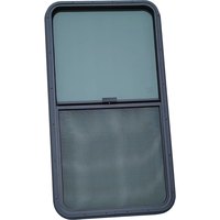 Remplacement de fenêtre de camping-car au design moderne avec verre trempé teinté coulissant horizontalement et moustiquaire insonorisée |   Utilisation hôtelière