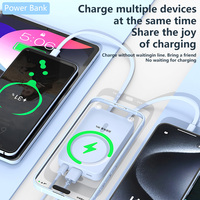 Batería Externa (Power Bank) Magnética Inalámbrica SChitec de 15W con Carga Rápida Bidireccional, Cable Incorporado y Soporte Oculto para Viajes