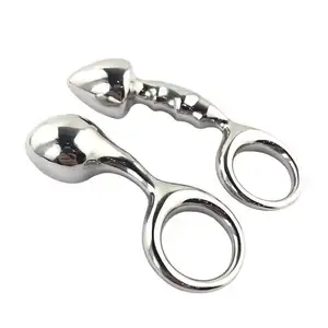 Aço inoxidável Masculino Butt Dildo G Spot Estimulação Metal Anal Bolas Dildo Butt Plugs Próstata Massager Anal Masculino