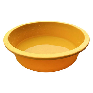 Mangeoire en plastique jaune 47x13x38cm pour porcs, canards, oies, chats, chiens, bovins, moutons - Product Image 4