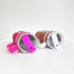 40oz Rugby Print American Football Bling Rhinestone diamond Tumbler <b>with</b> Handle Lid and <b>Straw</b> Rugby <b>Water</b> <b>Bottle</b> <b>for</b> Girl Gift - Product Image 3