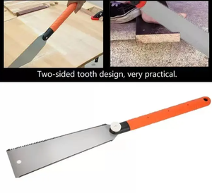 Sierra de Mano de Doble Filo de Plástico y Acero para Cortar Madera y PVC, Herramienta de Carpintería con Hoja de 25 cm y 18 Dientes por Pulgada - Product Image 4