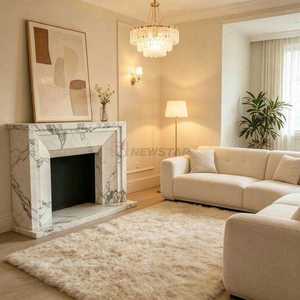 Mantel de Chimenea de Mármol Personalizado, Cualquier Tamaño y Forma, Piedra Natural para Sala de Estar - Product Image 3