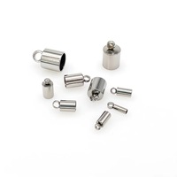 Veromca acier inoxydable cuir corde Bracelet collier boucles plusieurs tailles de bijoux à bricoler soi-même connexion accessoires fermoir