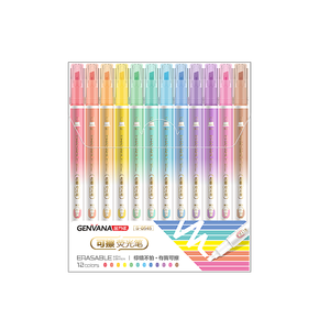 Genvana trường nguồn cung cấp tùy chỉnh nhiều màu <span class=keywords><strong>Highlighter</strong></span> bút 12 màu sắc Twin tip đánh dấu xóa được huỳnh quang bút - Product Image 6