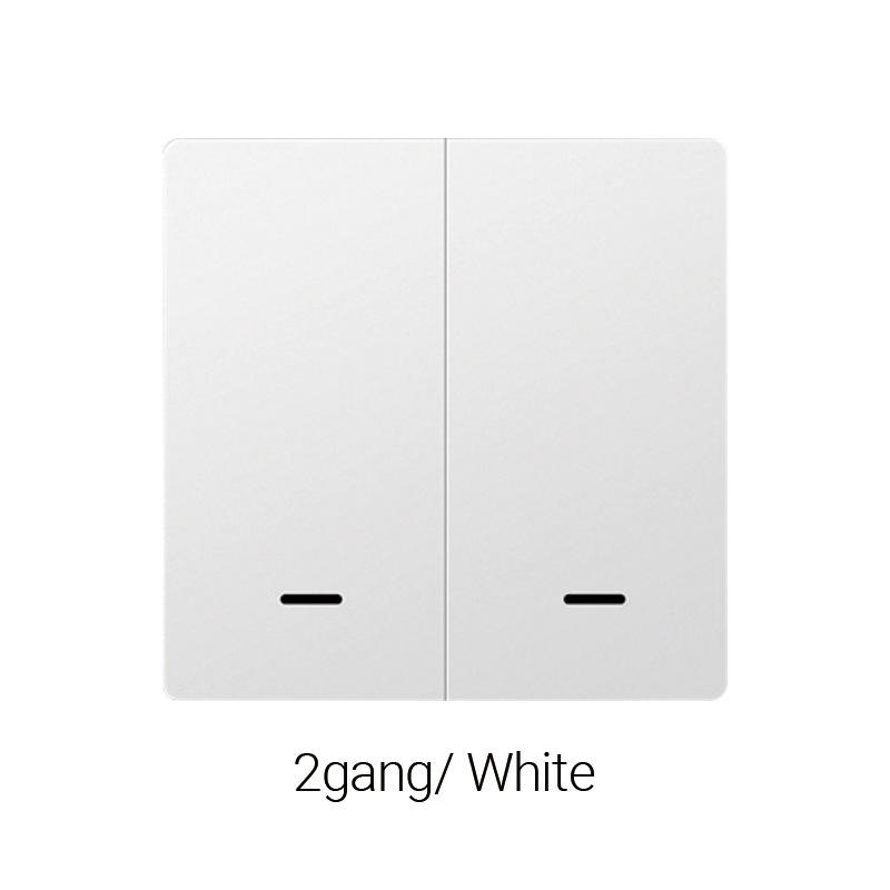 WiFi+RF Universal Single/Live-Neutral Wire 2-Gang White