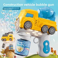 RXS Plastic Cross-border Nouveau Jouet Tendance Véhicule d'Ingénierie Pistolet à Bulles Électrique Portable Son et Lumières 14 ans