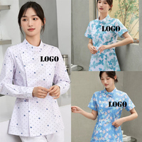 OEM Nouvel ensemble de gommage à manches longues Manteau d'infirmière Pantalon de travail Manteau blanc pour pharmacie Stagiaire de l'école dentaire Guide vestimentaire du médecin