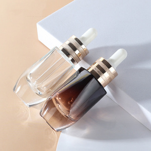 Botella de vidrio de aceite esencial de lujo personalizada de 20ml, cuentagotas de vidrio <span class=keywords><strong>Estel</strong></span> Serum Quality Skincare Glass Packaging Container - Product Image 1