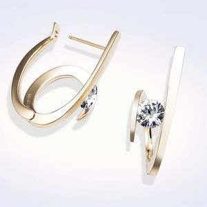 Orecchini geometrici creativi per donna, gioielli minimalisti alla moda - Product Image 1
