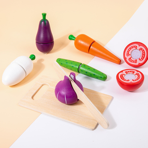 Ensemble de jouets de coupe de <span class=keywords><strong>fruits</strong></span> et légumes en <span class=keywords><strong>bois</strong></span> de qualité supérieure-Jeu de tranchage magnétique réaliste pour l'apprentissage précoce Jeu de rôle chez <span class=keywords><strong>les</strong></span> tout-petits - Product Image 4