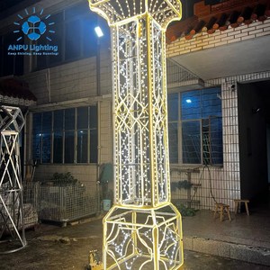 Sculpture lumineuse en <span class=keywords><strong>colonne</strong></span> LED Anpu Lighting, éclairage d'arche, indice de protection IP65, blanc chaud, élégant, décoration de paysage extérieur pour les événements commerciaux - Product Image 2