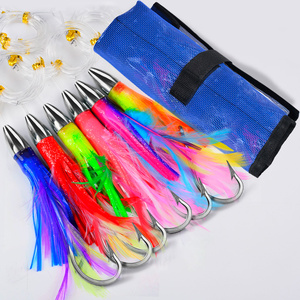 PROBEROS <span class=keywords><strong>Ensemble</strong></span> de leurres en plastique en forme de pieuvre pour la pêche en haute mer de gros gibier 6/6,7/8,7/9 pouces 6 pièces/<span class=keywords><strong>ensemble</strong></span> avec sac en filet - Product Image 6