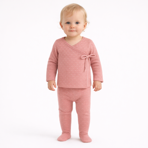 Vestiti caldi <span class=keywords><strong>invernali</strong></span> di alta qualità su misura per bambini vestiti per neonati per bambina in cotone abiti adorabili set di 2 pezzi maglione lavorato a maglia - Product Image 1