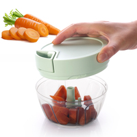 Smile Mom Mini Handmatige Plastic Keuken Voedselverwerker Model A399 Ecologisch LFGB Gecertificeerd Eenvoudige Bediening Fruit Groente