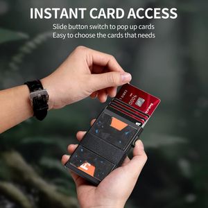 Schlanker katholischer Aluminium-Kreditkartenhalter für Herren, langlebig, erweiterbar, mit RFID-Schutz, minimalistisches Metall-Portemonnaie - Product Image 4