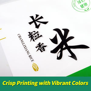 Sacs en plastique de riz de 2.5kg 5kg avec logo imprimé sur mesure Emballage de bonne qualité Sac fourre-tout vide de riz en nylon jasmin pour céréales - Product Image 5