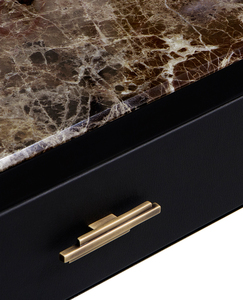 Light Luxury Black Marble Brass <strong>Legs</strong> <strong>Console</strong> <strong>Table</strong> - Product Image 6
