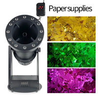 DMX LED elektrik Remote Control 1200W, mesin pesta Aluminium pernikahan Jet kering es Confetti meriam warna-warni Jet kertas untuk acara