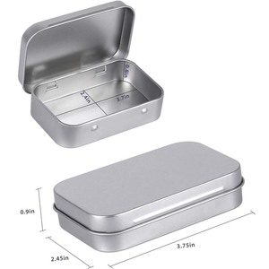 Empty Custom Printed square Black Silver <strong>Rose</strong> Gold Rectangular Stationery Can Small <strong>Chocolate</strong> Metal <strong>Tin</strong> Box with Hinged Lid <strong>Tins</strong> - Product Image 5