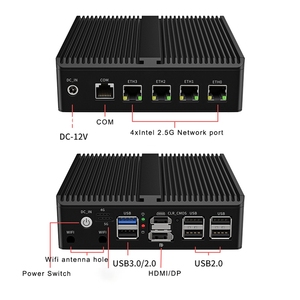 Factory Wholesale New 4G 5G SIM Cards J6412/J6413 Industrial Fanless 12th Gen LAN 4x 2.5G I226 DDR4 PFSense EU/UK <strong>Plugs</strong> - Product Image 1