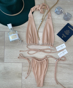 <span class=keywords><strong>Maillot</strong></span> <span class=keywords><strong>de</strong></span> <span class=keywords><strong>bain</strong></span> noir dos nu pour femmes, <span class=keywords><strong>ensemble</strong></span> <span class=keywords><strong>de</strong></span> Bikini 3 pièces à cordes, en maille, nouvelle collection 2023 - Product Image 6
