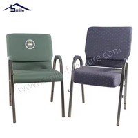 Sillas de teatro comerciales, envío gratis, asiento de iglesia de auditorio con tela tapizada, Material metálico para uso escolar