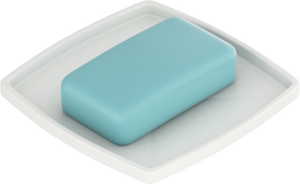 Porte-savon mural en céramique pour salle de bain, forme carrée - Product Image 4