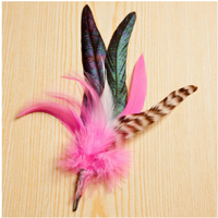 Épingle à chapeau personnalisée en plumes de coq pour chapeau de cowboy, chapeau fedora, costume, accessoire de coiffure, artisanat DIY