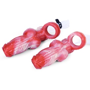 NNSX Funda de silicona hueca para pene con nudo grande, para agrandamiento, fantasía animal, con efecto de eyaculación, juguetes sexuales para adultos para hombres - Product Image 3