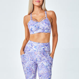 Venta al por mayor deportes Fitness Yoga desgaste gimnasio Fitness conjuntos de alta calidad personalizado gimnasio desgaste mujeres bengalas gimnasio conjuntos de ropa - Product Image 2